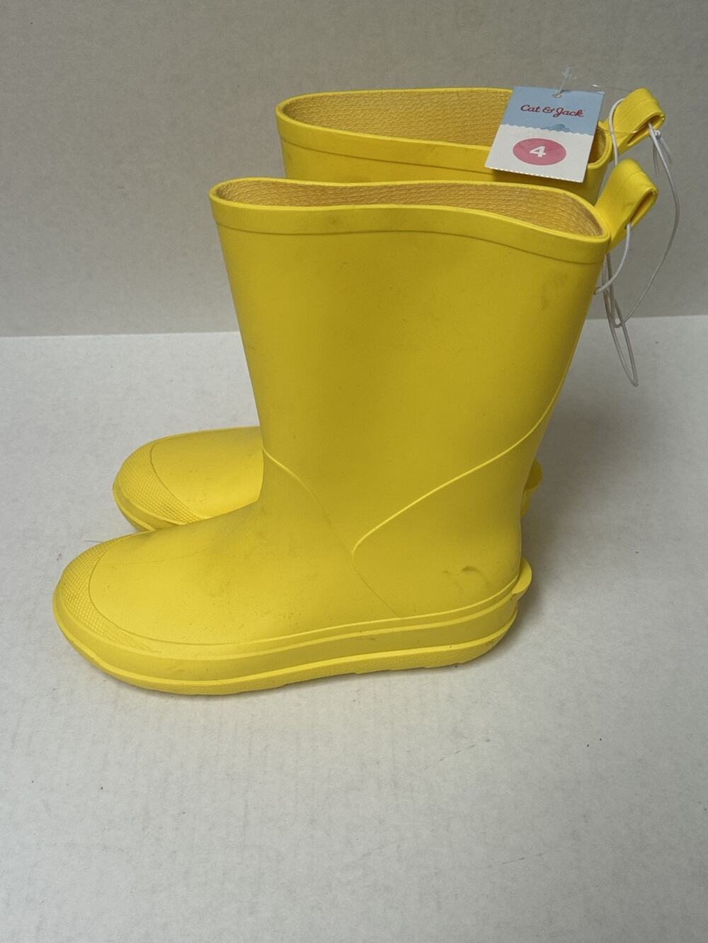 Cat & Jack Kids' Girls Shoes Andy Rain Boots Yellow Size 4
